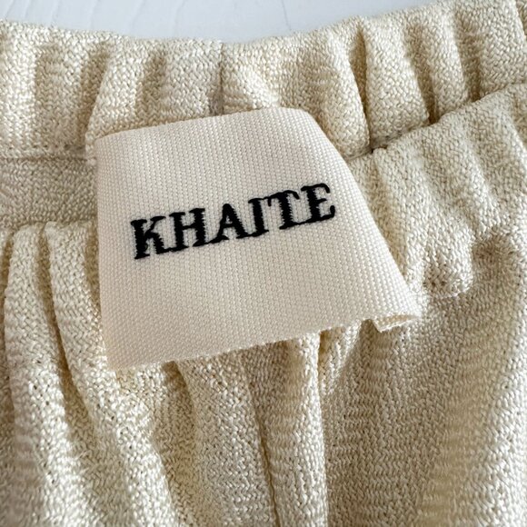 Khaite "Lindy" Culottes in Champagne, Size Small - Picture 2 of 6